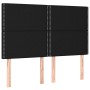 Headboard with LED lights black fabric 144x5x118/128 cm by , Headboards and footboards - Ref: Foro24-3122284, Price: 108,71 €...