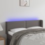 Cabecero con LED cuero sintético gris 147x16x78/88 cm de , Cabeceros y pies de cama - Ref: Foro24-3123190, Precio: 71,84 €, D...