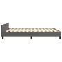 Bed frame with headboard gray synthetic leather 140x190 cm by , Beds and slatted bases - Ref: Foro24-3125510, Price: 224,15 €...