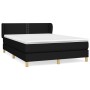 Box spring bed with black fabric mattress 140x190 cm by , Beds and slatted bases - Ref: Foro24-3126719, Price: 423,99 €, Disc...