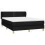 Box spring bed with black fabric mattress 140x190 cm by , Beds and slatted bases - Ref: Foro24-3126719, Price: 423,02 €, Disc...