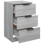 Gray Sonoma bedside table 40x36x65 cm by vidaXL, Nightstands - Ref: Foro24-817053, Price: 58,62 €, Discount: %