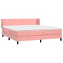 Boxspringbett mit rosa Samtmatratze 160x200 cm von , Betten und Lattenroste - Ref: Foro24-3127444, Preis: 489,66 €, Rabatt: %