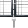 Garden mesh gate gray galvanized steel 289x175 cm by vidaXL, garden gates - Ref: Foro24-143366, Price: 535,01 €, Discount: %