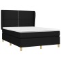 Box spring bed with black fabric mattress 140x190 cm by , Beds and slatted bases - Ref: Foro24-3128439, Price: 522,43 €, Disc...