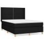 Box spring bed with black fabric mattress 140x200 cm by , Beds and slatted bases - Ref: Foro24-3131915, Price: 520,93 €, Disc...