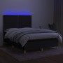 Cama box spring colchón y luces LED tela negro 140x190 cm de , Camas y somieres - Ref: Foro24-3135351, Precio: 512,23 €, Desc...