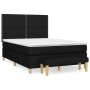 Cama box spring con colchón tela negro 140x190 cm de , Camas y somieres - Ref: Foro24-3137071, Precio: 540,58 €, Descuento: %