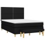 Cama box spring con colchón tela negro 140x190 cm de , Camas y somieres - Ref: Foro24-3137071, Precio: 540,58 €, Descuento: %