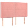 Cama box spring colchón y LED terciopelo rosa 140x190 cm de , Camas y somieres - Ref: Foro24-3139504, Precio: 508,30 €, Descu...