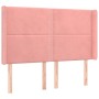 Cama box spring colchón y LED terciopelo rosa 140x200 cm de , Camas y somieres - Ref: Foro24-3139510, Precio: 522,74 €, Descu...