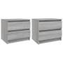 Bedside tables 2 pcs Sonoma gray plywood 50x39x43.5 cm by vidaXL, Nightstands - Ref: Foro24-815825, Price: 79,87 €, Discount: %