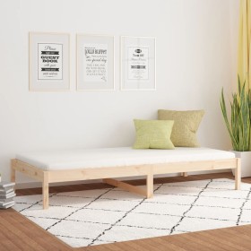 Solid pine wood sofa bed 80x200 cm by , Beds and slatted bases - Ref: Foro24-820417, Price: 48,99 €, Discount: %