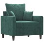 Sofagarnitur mit Kissen 4-teilig aus dunkelgrünem Samt von , Sofas - Ref: Foro24-3201692, Preis: 716,99 €, Rabatt: %