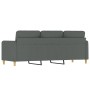 3-seater sofa in dark gray fabric 180 cm by , Sofas - Ref: Foro24-359487, Price: 283,35 €, Discount: %