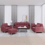 Set Sofas mit Kissen 4 Stück roter roter Stoff von , Sofas - Ref: Foro24-3202084, Preis: 730,24 €, Rabatt: %