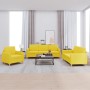 Sofa set with cushions 3 pieces light yellow fabric by , Sofas - Ref: Foro24-3202059, Price: 640,21 €, Discount: %