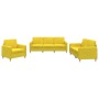 Sofa set with cushions 3 pieces light yellow fabric by , Sofas - Ref: Foro24-3202059, Price: 640,21 €, Discount: %