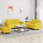 Sofagarnitur mit Kissen 3-teilig aus hellgelbem Stoff von , Sofas - Ref: Foro24-3202099, Preis: 505,99 €, Rabatt: %