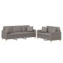 Sofa set with 2 pieces of gray taupe fabric cushions by , Sofas - Ref: Foro24-3202141, Price: 522,19 €, Discount: %