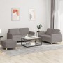 Three-piece sofa set with gray taupe fabric cushions by , Sofas - Ref: Foro24-3202101, Price: 504,99 €, Discount: %