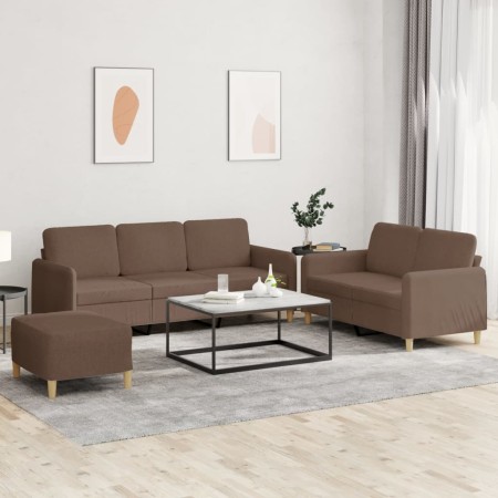 Set Sofas mit Kissen 3 Stück brauner Stoff von , Sofas - Ref: Foro24-3202129, Preis: 552,33 €, Rabatt: %