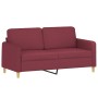 Two-piece sofa set with red wine fabric cushions. by , Sofas - Ref: Foro24-3202108, Price: 434,99 €, Discount: %