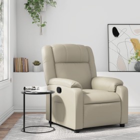 Cream synthetic leather recliner by , Armchairs - Ref: Foro24-373523, Price: 235,26 €, Discount: %