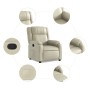 Cream synthetic leather recliner by , Armchairs - Ref: Foro24-373523, Price: 233,36 €, Discount: %