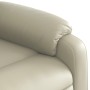 Sillón reclinable de cuero sintético crema de , Sillones - Ref: Foro24-373523, Precio: 233,36 €, Descuento: %