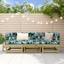 3-piece garden furniture set made of impregnated pine wood by , Modular outdoor sofas - Ref: Foro24-825421, Price: 155,42 €, ...