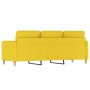 3-seater light yellow fabric sofa, 180 cm by , Sofas - Ref: Foro24-359491, Price: 266,83 €, Discount: %