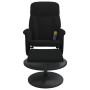 Sillón reclinable de masaje con reposapiés terciopelo negro de , Sillones - Ref: Foro24-356702, Precio: 186,35 €, Descuento: %