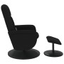 Sillón reclinable de masaje con reposapiés terciopelo negro de , Sillones - Ref: Foro24-356702, Precio: 186,35 €, Descuento: %