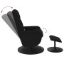 Black velvet massage recliner chair with footrest by , Armchairs - Ref: Foro24-356702, Price: 162,99 €, Discount: %