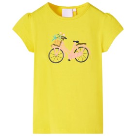 Yellow children's t-shirt size 128 by , Kids T-shirts - Ref: Foro24-11067, Price: 9,99 €, Discount: %