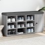 Banco zapatero madera de ingeniería gris Sonoma 102x32x50 cm de , Bancos para recibidores y almacenamiento - Ref: Foro24-8350...