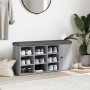 Sonoma gray engineered wood shoe bench 102x32x50 cm by , Benches for halls and storage - Ref: Foro24-835094, Price: 117,27 €,...