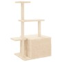 Cat scratcher with cream-colored sisal posts 110 cm by , Cat furniture - Ref: Foro24-172103, Price: 37,85 €, Discount: %