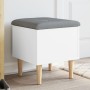 Engineered wood storage bench in white, 42x42x46 cm by , Benches for halls and storage - Ref: Foro24-835061, Price: 62,25 €, ...