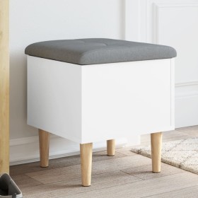 Engineered wood storage bench in white, 42x42x46 cm by , Benches for halls and storage - Ref: Foro24-835061, Price: 61,41 €, ...