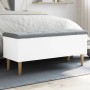 White engineered wood storage bench 102x42x46 cm by , Benches for halls and storage - Ref: Foro24-835082, Price: 92,99 €, Dis...