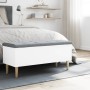 White engineered wood storage bench 102x42x46 cm by , Benches for halls and storage - Ref: Foro24-835082, Price: 92,99 €, Dis...