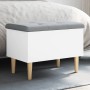 Engineered wood storage bench in white, 62x42x46 cm by , Benches for halls and storage - Ref: Foro24-835068, Price: 87,36 €, ...