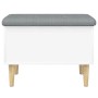 Engineered wood storage bench in white, 62x42x46 cm by , Benches for halls and storage - Ref: Foro24-835068, Price: 87,36 €, ...