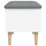 Engineered wood storage bench in white, 62x42x46 cm by , Benches for halls and storage - Ref: Foro24-835068, Price: 87,36 €, ...