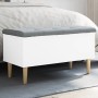 Engineered wood storage bench in white, 82x42x46 cm by , Benches for halls and storage - Ref: Foro24-835075, Price: 84,86 €, ...