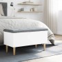 Engineered wood storage bench in white, 82x42x46 cm by , Benches for halls and storage - Ref: Foro24-835075, Price: 84,86 €, ...