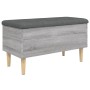 Engineered wood storage bench in gray Sonoma, 82x42x46 cm. by , Benches for halls and storage - Ref: Foro24-835080, Price: 77...