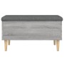 Banco con almacenaje madera ingeniería gris Sonoma 82x42x46 cm de , Bancos para recibidores y almacenamiento - Ref: Foro24-83...